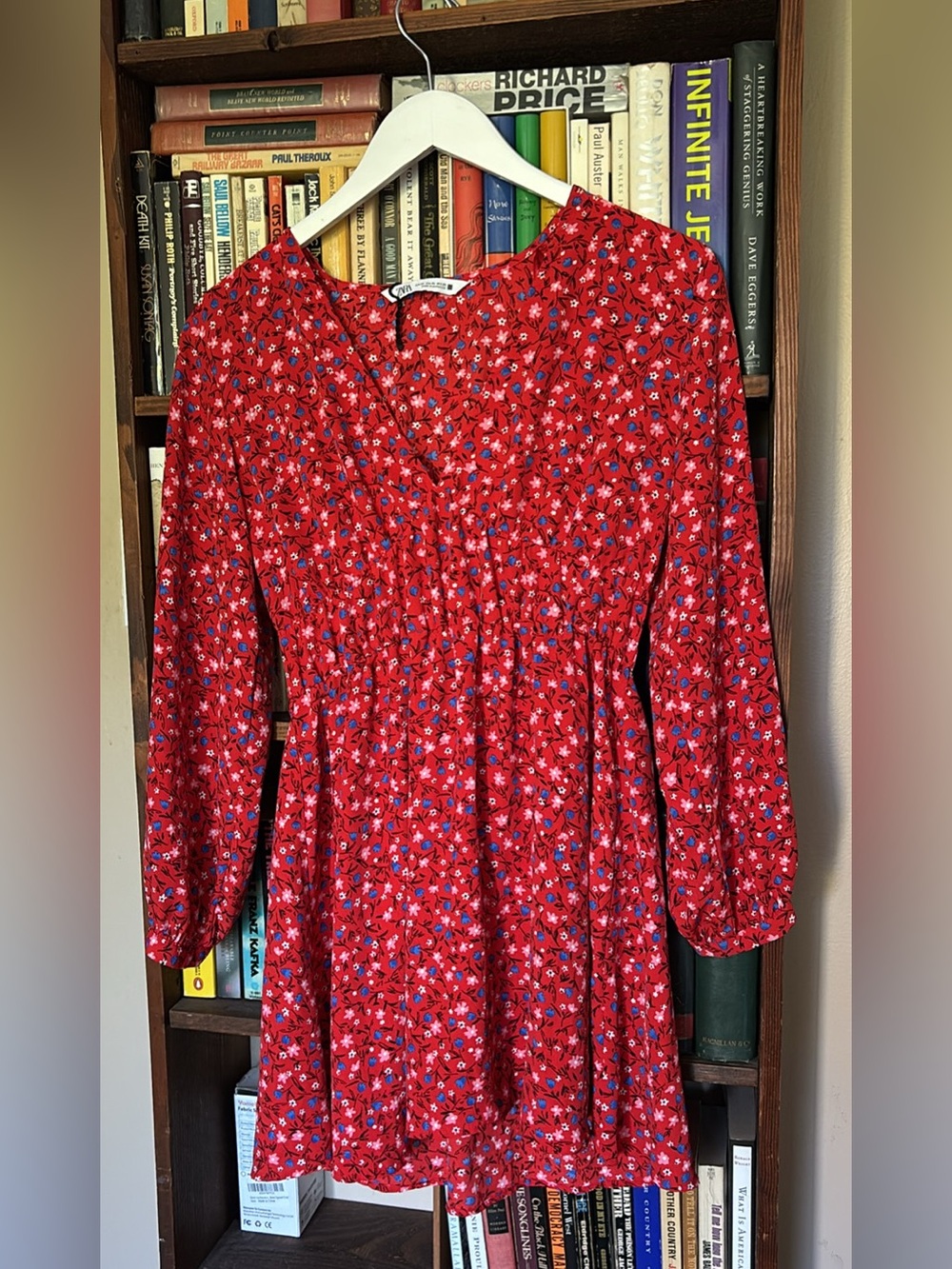 Zara Red Flowy Floral Dress